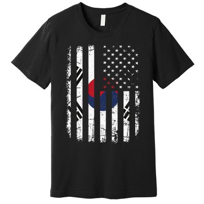 South Korean American Flag South Korea America Pride Premium T-Shirt