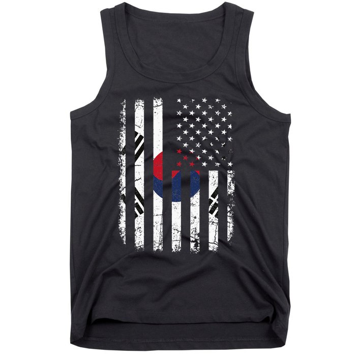 South Korean American Flag South Korea America Pride Tank Top