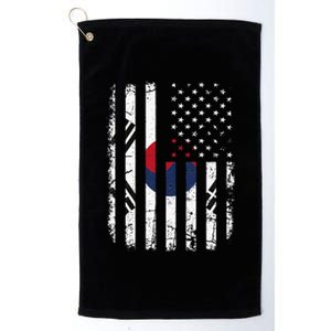 South Korean American Flag South Korea America Pride Platinum Collection Golf Towel