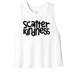 Scatter Kindness Anti Bullying Kind Orange Unity Day Meaningful Gift Women's Racerback Cropped Tank