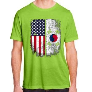 South Korean American Flag Korea Usa America Gift Adult ChromaSoft Performance T-Shirt