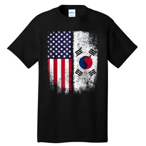 South Korean American Flag Korea Usa America Gift Tall T-Shirt