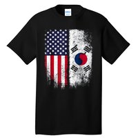 South Korean American Flag Korea Usa America Gift Tall T-Shirt