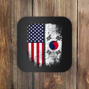 South Korean American Flag Korea Usa America Gift Coaster