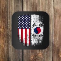 South Korean American Flag Korea Usa America Gift Coaster