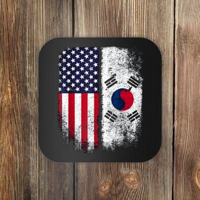 South Korean American Flag Korea Usa America Gift Coaster