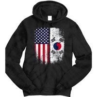 South Korean American Flag Korea Usa America Gift Tie Dye Hoodie