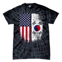 South Korean American Flag Korea Usa America Gift Tie-Dye T-Shirt