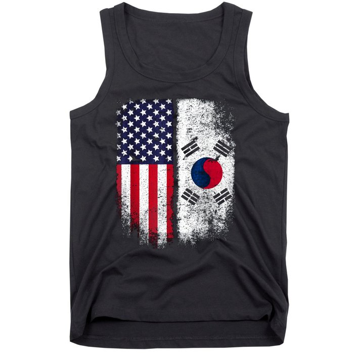 South Korean American Flag Korea Usa America Gift Tank Top