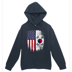 South Korean American Flag Korea Usa America Gift Urban Pullover Hoodie