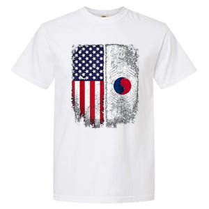 South Korean American Flag Korea Usa America Gift Garment-Dyed Heavyweight T-Shirt