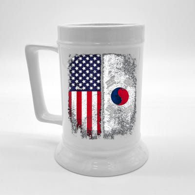 South Korean American Flag Korea Usa America Gift Beer Stein