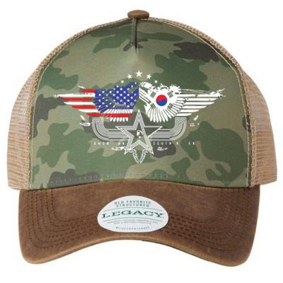 South Korean American Flag South Korea Flag Legacy Tie Dye Trucker Hat