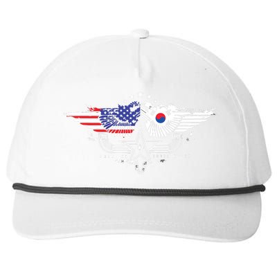 South Korean American Flag South Korea Flag Snapback Five-Panel Rope Hat