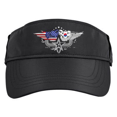 South Korean American Flag South Korea Flag Adult Drive Performance Visor