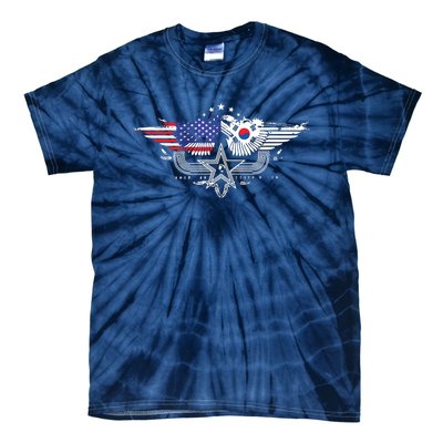 South Korean American Flag South Korea Flag Tie-Dye T-Shirt