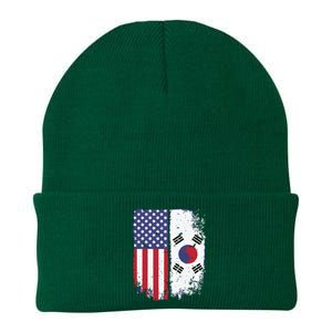 South Korean American Flag Korea Usa America Gift Knit Cap Winter Beanie