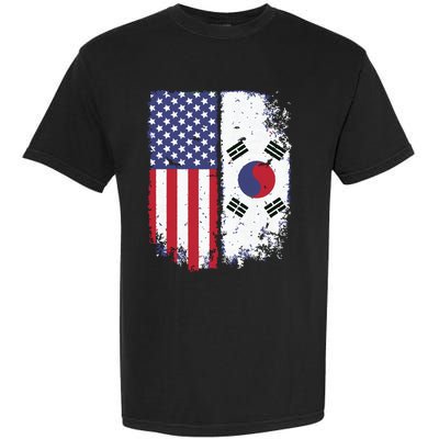 South Korean American Flag Korea Usa America Gift Garment-Dyed Heavyweight T-Shirt