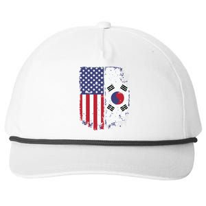 South Korean American Flag Korea Usa America Gift Snapback Five-Panel Rope Hat