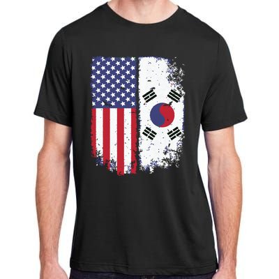 South Korean American Flag Korea Usa America Gift Adult ChromaSoft Performance T-Shirt