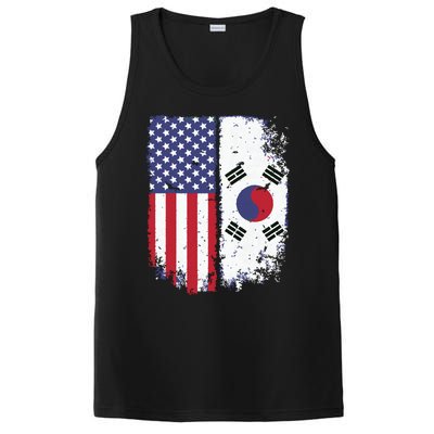 South Korean American Flag Korea Usa America Gift PosiCharge Competitor Tank