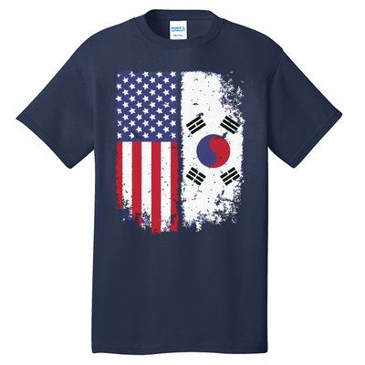 South Korean American Flag Korea Usa America Gift Tall T-Shirt