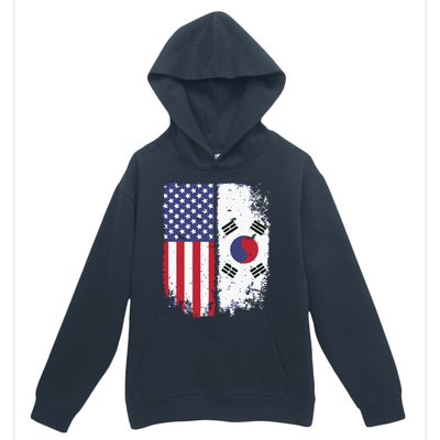 South Korean American Flag Korea Usa America Gift Urban Pullover Hoodie