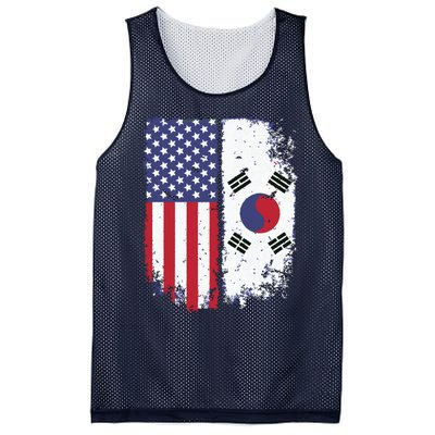 South Korean American Flag Korea Usa America Gift Mesh Reversible Basketball Jersey Tank