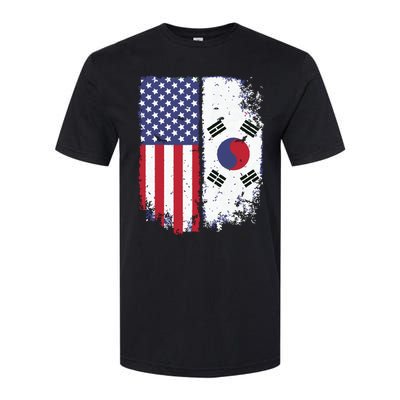 South Korean American Flag Korea Usa America Gift Softstyle CVC T-Shirt