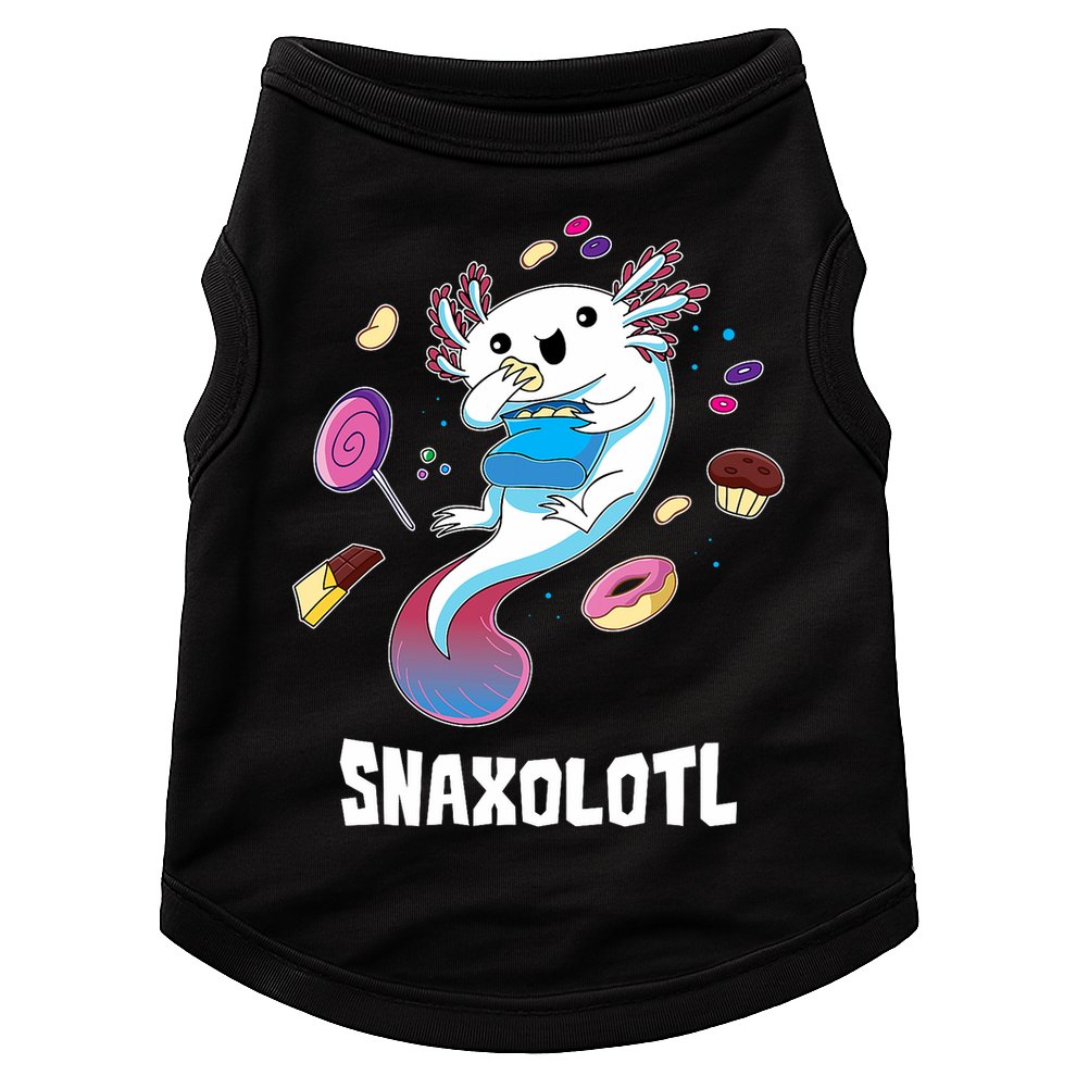 Snaxolotl Kawaii Axolotl Funny Food Lover Amphibian Pet  Doggie Tank