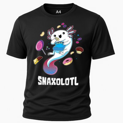 Snaxolotl Kawaii Axolotl Funny Food Lover Amphibian Pet  Cooling Performance Crew T-Shirt