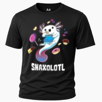 Snaxolotl Kawaii Axolotl Funny Food Lover Amphibian Pet  Cooling Performance Crew T-Shirt