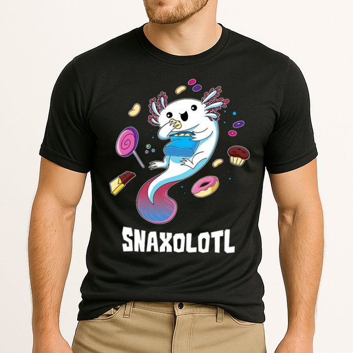 Snaxolotl Kawaii Axolotl Funny Food Lover Amphibian Pet  Cooling Performance Crew T-Shirt