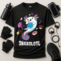 Snaxolotl Kawaii Axolotl Funny Food Lover Amphibian Pet  Cooling Performance Crew T-Shirt