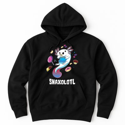 Snaxolotl Kawaii Axolotl Funny Food Lover Amphibian Pet  Hoodie