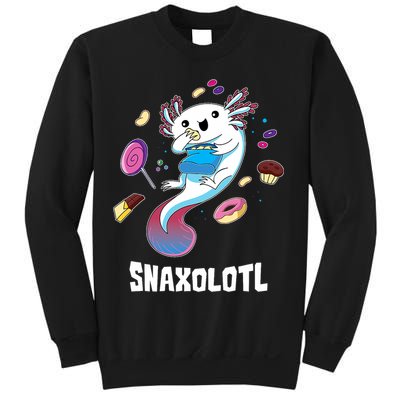 Snaxolotl Kawaii Axolotl Funny Food Lover Amphibian Pet  Sweatshirt