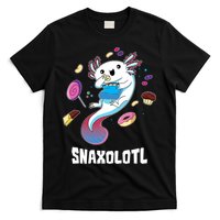 Snaxolotl Kawaii Axolotl Funny Food Lover Amphibian Pet  T-Shirt