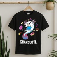 Snaxolotl Kawaii Axolotl Funny Food Lover Amphibian Pet  T-Shirt