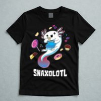 Snaxolotl Kawaii Axolotl Funny Food Lover Amphibian Pet  T-Shirt