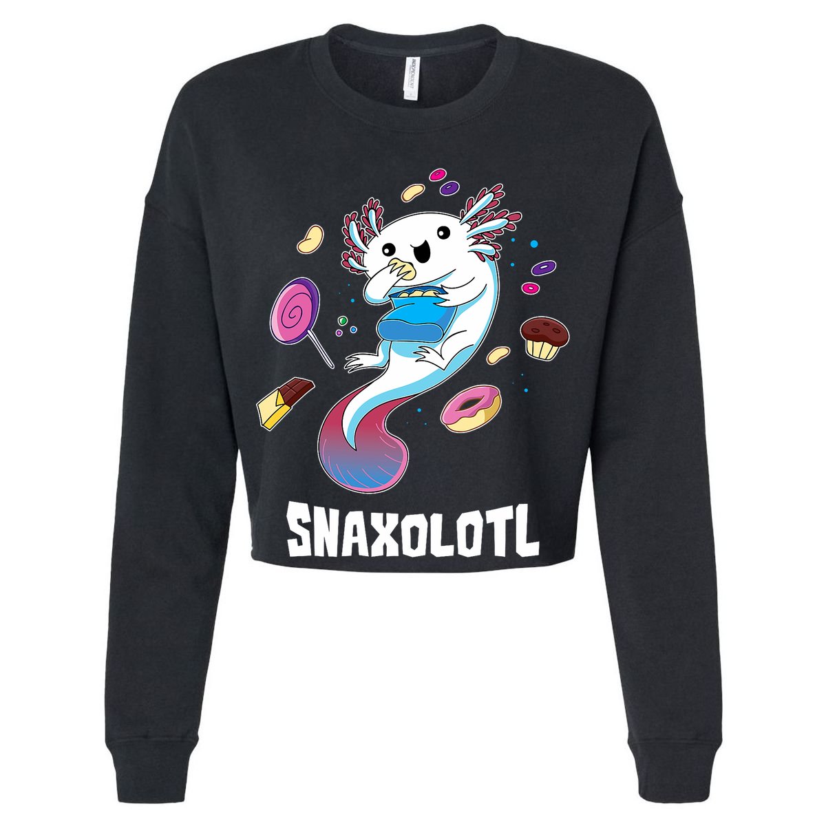 Snaxolotl Kawaii Axolotl Funny Food Lover Amphibian Pet  T-Shirt