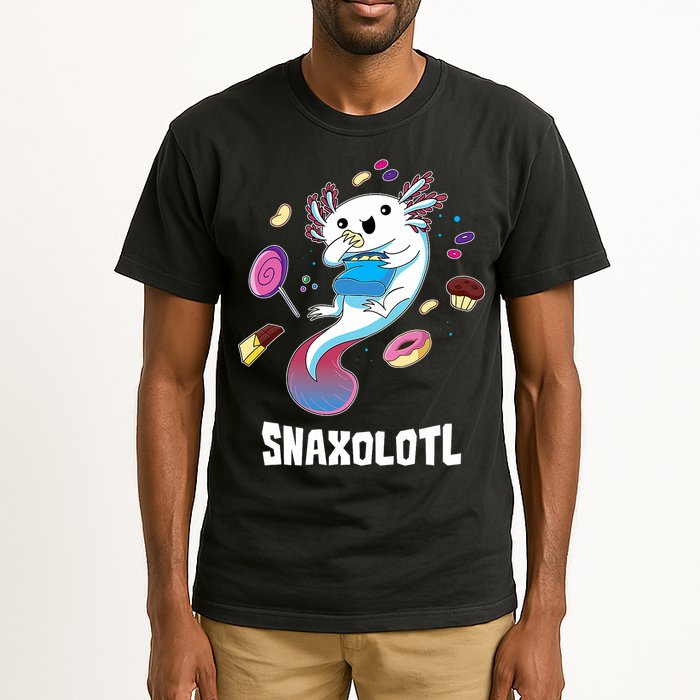 Snaxolotl Kawaii Axolotl Funny Food Lover Amphibian Pet  Tall T-Shirt