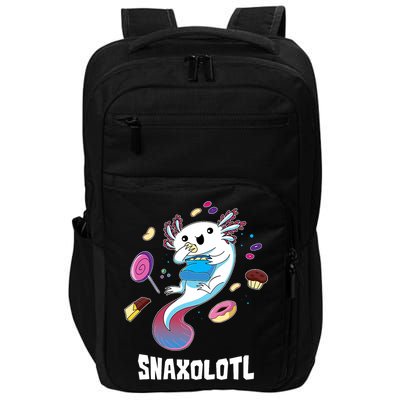 Snaxolotl Kawaii Axolotl Funny Food Lover Amphibian Pet  Impact Tech Backpack