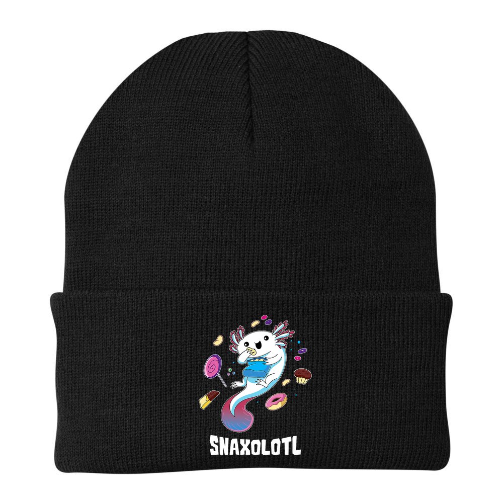 Snaxolotl Kawaii Axolotl Funny Food Lover Amphibian Pet  Beanie