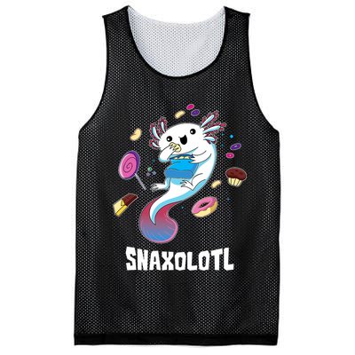 Snaxolotl Kawaii Axolotl Funny Food Lover Amphibian Pet  Mesh Reversible Basketball Jersey Tank