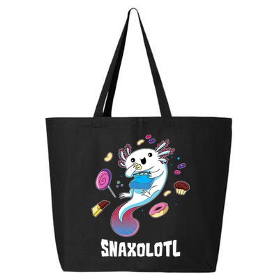 Snaxolotl Kawaii Axolotl Funny Food Lover Amphibian Pet  25L Jumbo Tote