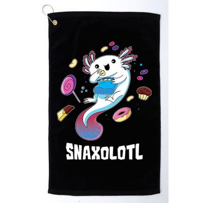 Snaxolotl Kawaii Axolotl Funny Food Lover Amphibian Pet  Golf Towel