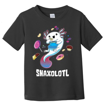 Snaxolotl Kawaii Axolotl Funny Food Lover Amphibian Pet  Toddler T-Shirt