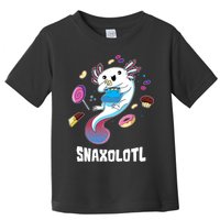 Snaxolotl Kawaii Axolotl Funny Food Lover Amphibian Pet  Toddler T-Shirt