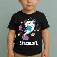 Snaxolotl Kawaii Axolotl Funny Food Lover Amphibian Pet  Toddler T-Shirt