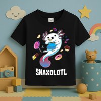 Snaxolotl Kawaii Axolotl Funny Food Lover Amphibian Pet  Toddler T-Shirt